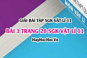 Giải bài 3 trang 20 SGK Vật lí 11